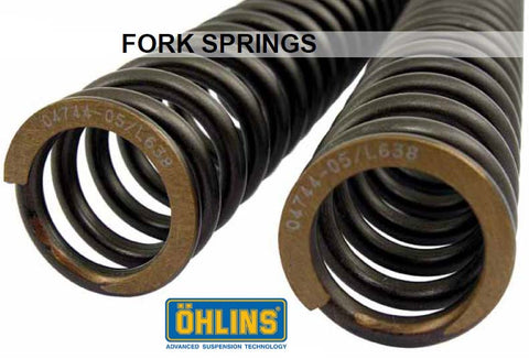 Springs for Ohlins Front Fork Products - Road & Track / Off Road